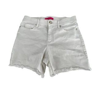 Lilly Pulitzer‎ Womens Stretch High Rise Denim Jennica Jean Shorts Size 4 White